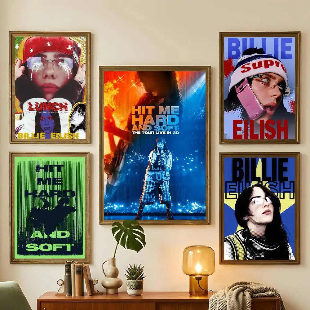 Billie Eilish Music Singer Canvas Wall Art Poster