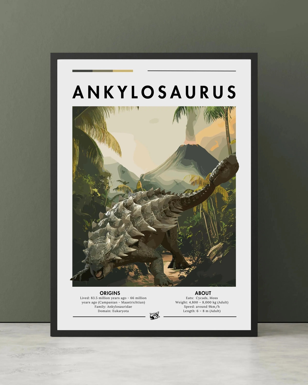 Dinosaur Spinosaurus Prehistoric Canvas Wall Art Poster