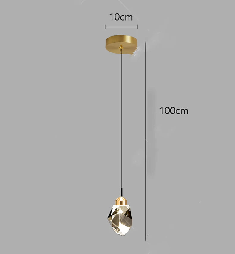 Three head crystal chandelier, 11.8 in across, for a bedroom