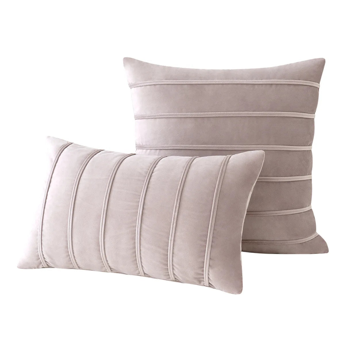 Fall Striped Velvet Pillow Cover