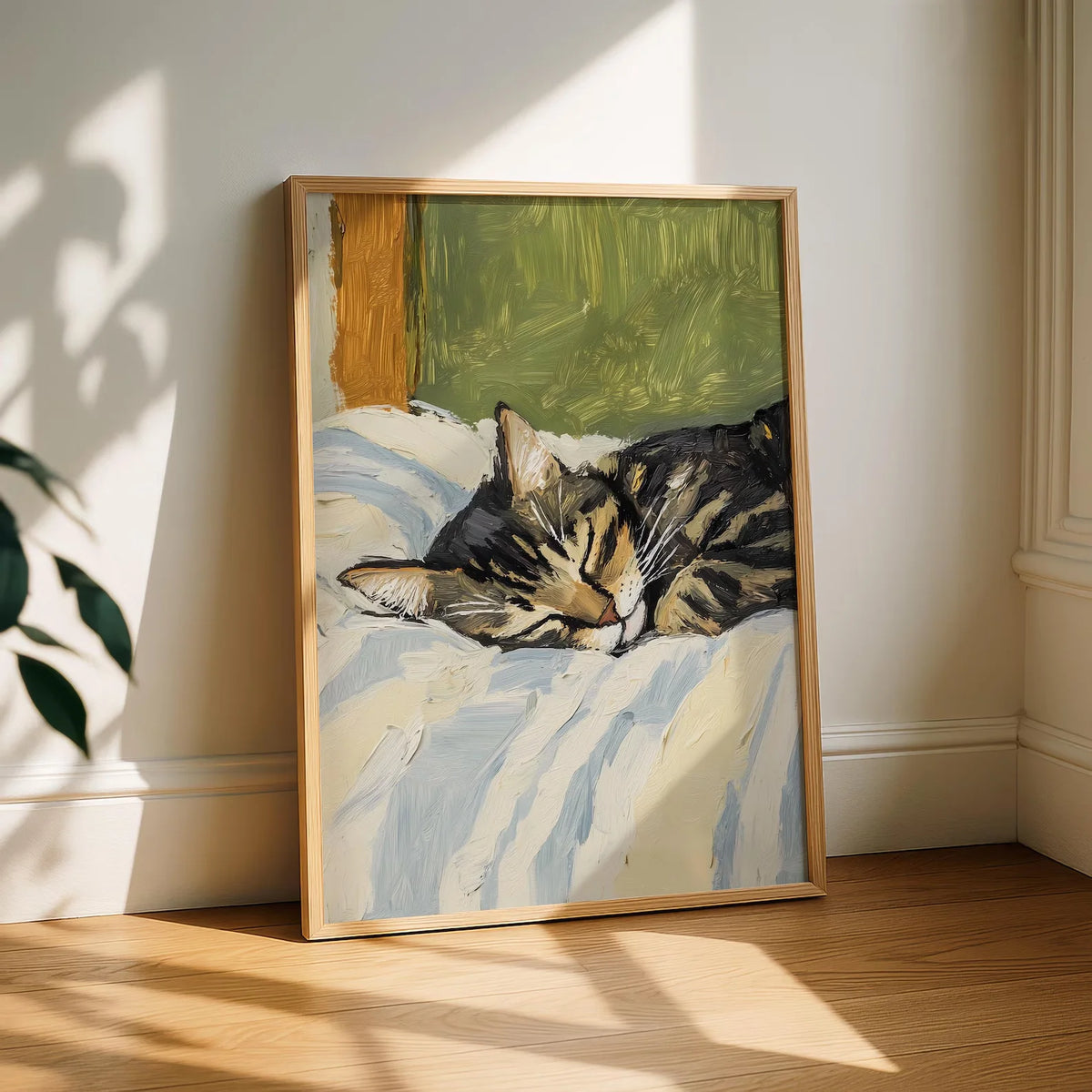 Black Cat Reading Cosy Bedroom Canvas Wall Art