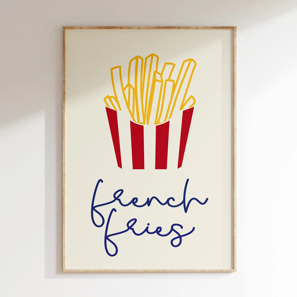 Minimalist Stick Figure Food Kitchen Canvas Wall Art