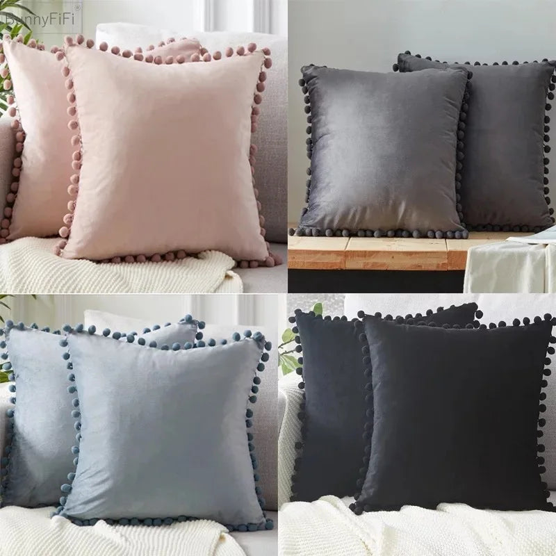 Velvet Throw Pillow Cover — styling detail