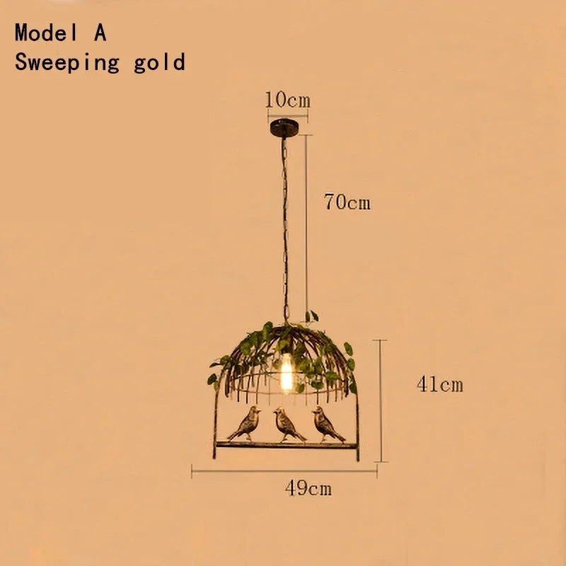 Iron Birdcage Pendant Light