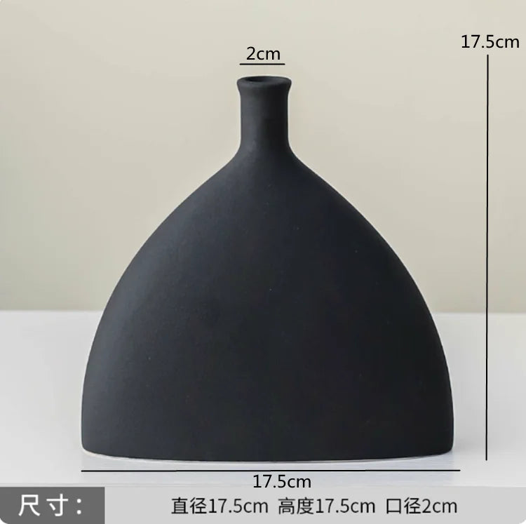 Nordic Black & White Art Ceramic Vase | Aurelia