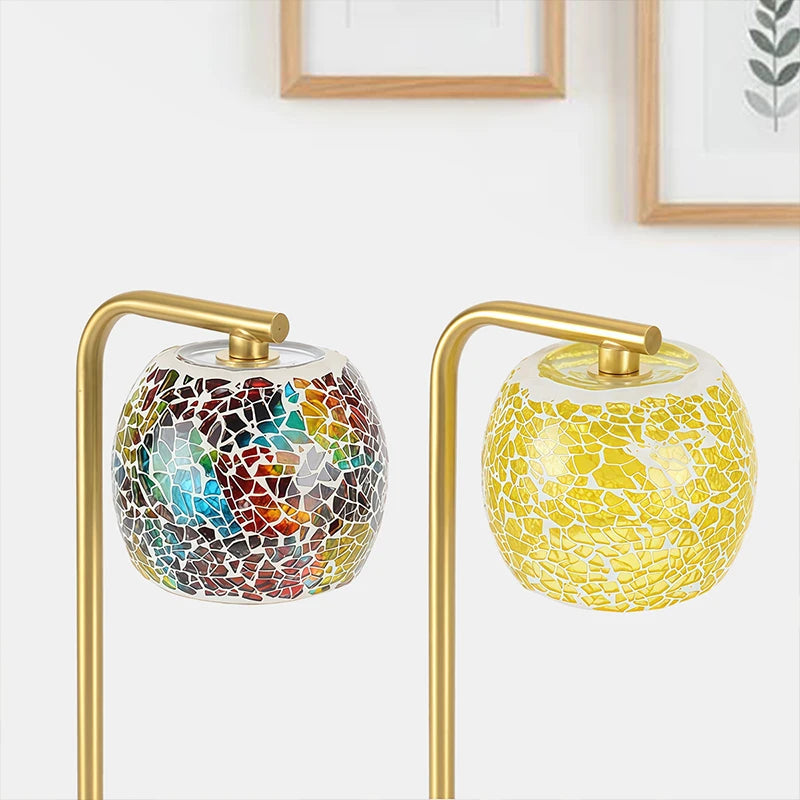 Glass Table Lamp USB Powered Three-color Lights Desk Lamp Dimmable Brightness Night Light Bedside Lamp for Bedroom Home