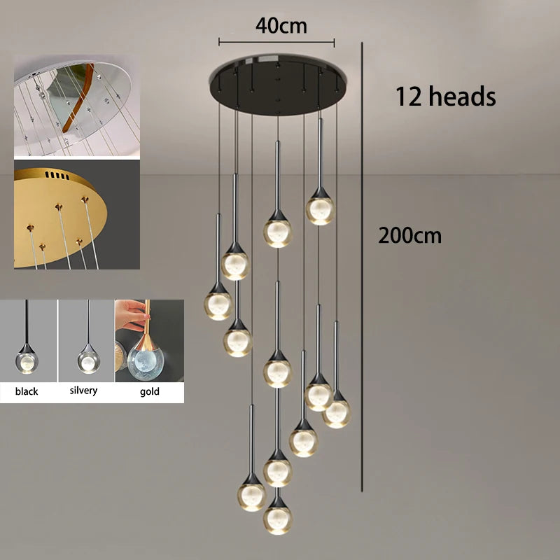 Thirty five head chandelier, 31.5 in across, with a 157.5 in drop