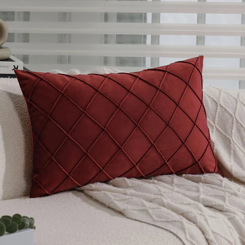 Soft Velvet Lumbar Pillow Cover — alternate view