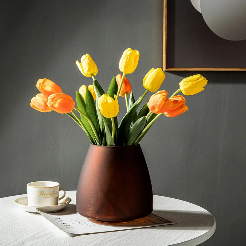 Nordic frosted glass luxury vase hydroponic living room décor