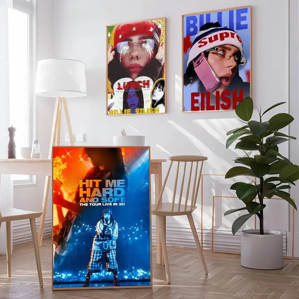 Billie Eilish Music Singer Canvas Wall Art Poster