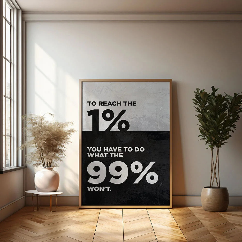 Minimalist Motivational Discipline Quote Canvas Wall Art