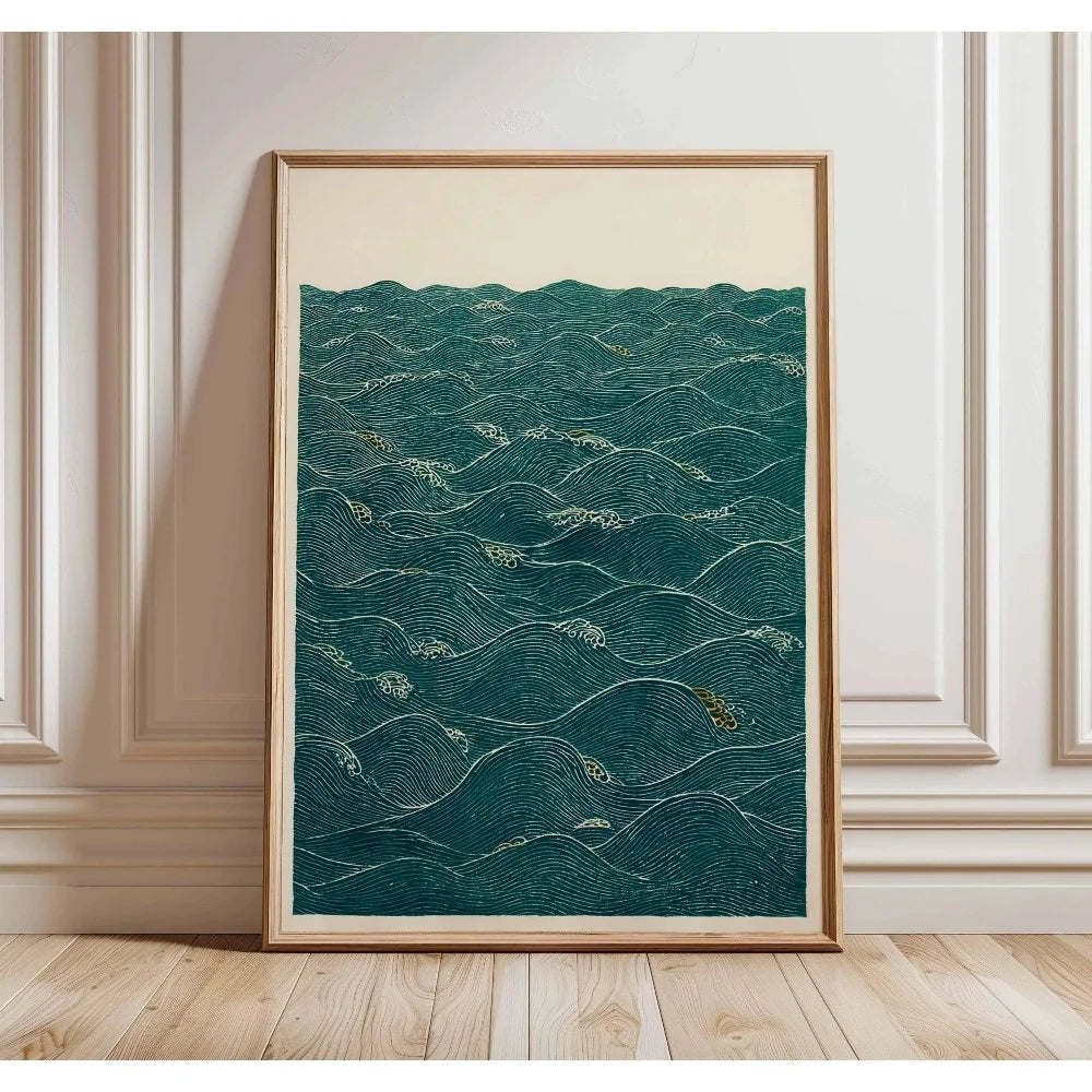 Japanese Botanical Tree Illustration Canvas Wall Art