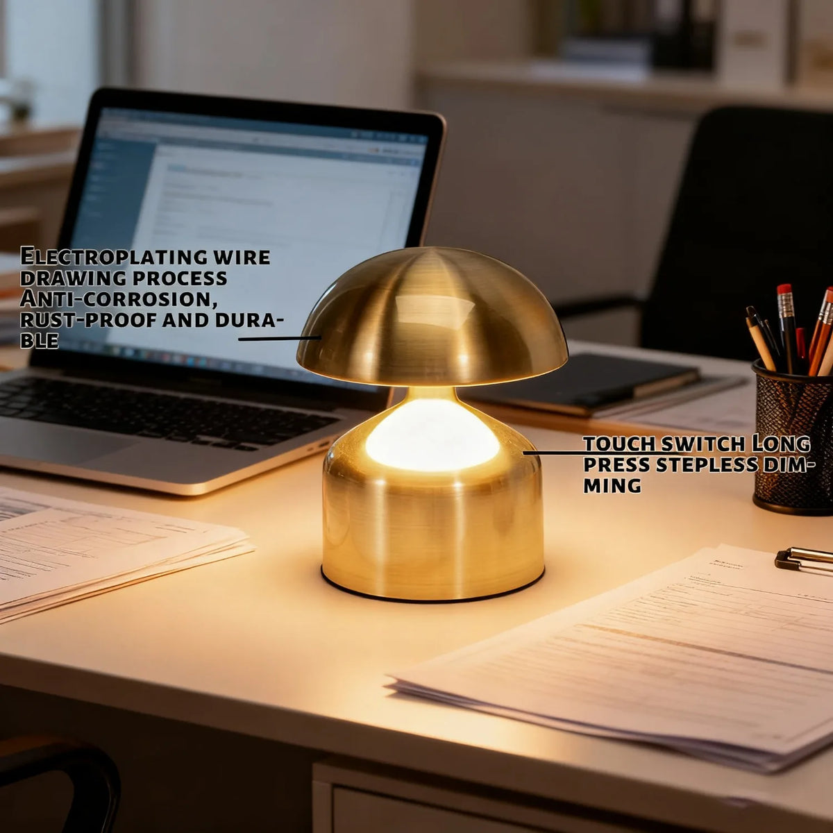 Energy‑Saving Office Desk Lamp with Touch Control & Adjustable Brightness, Ideal for Computer Work, Office Lighting, Study Room and Home‑Office Use