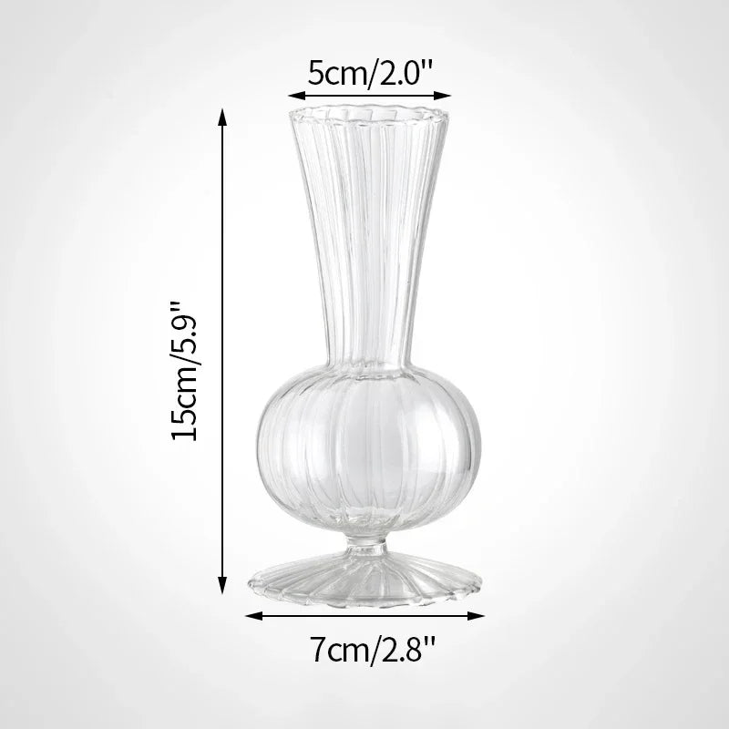 Minimalist Clear Glass Flower Vase