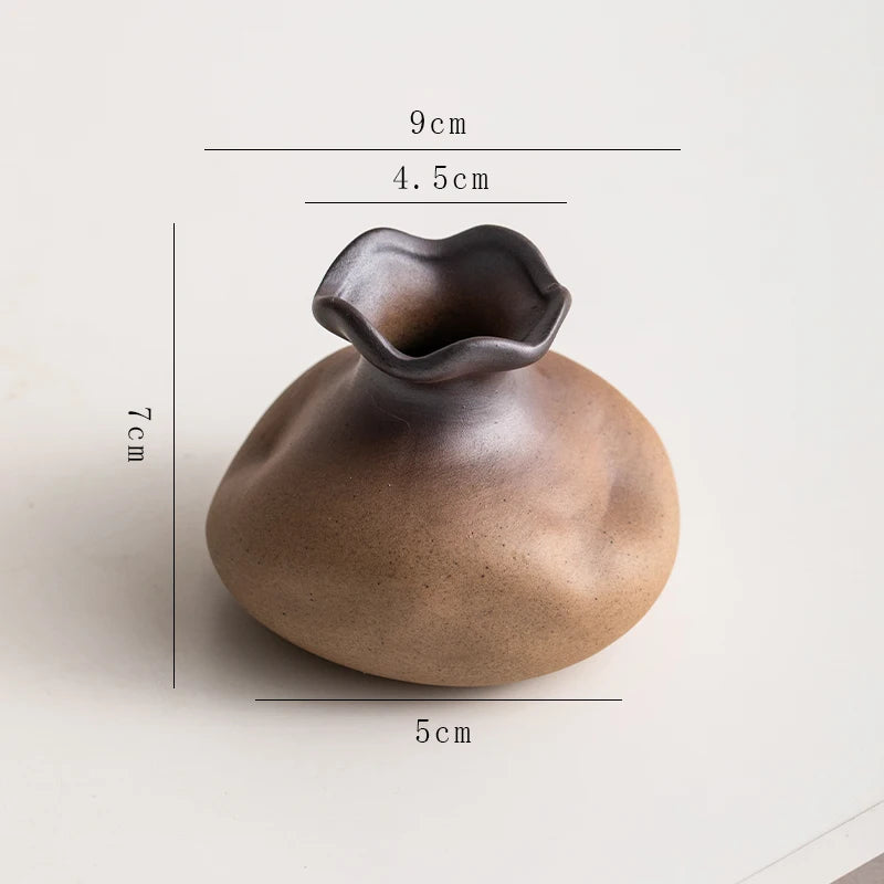 Stone Shape Ceramic Mini Vase Hydroponic Gift | Aurelia