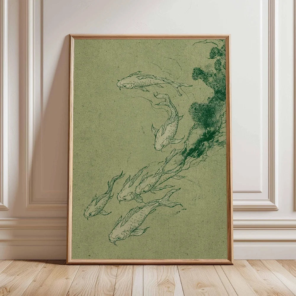 Japanese Koi Fish Zen Pond Canvas Wall Art
