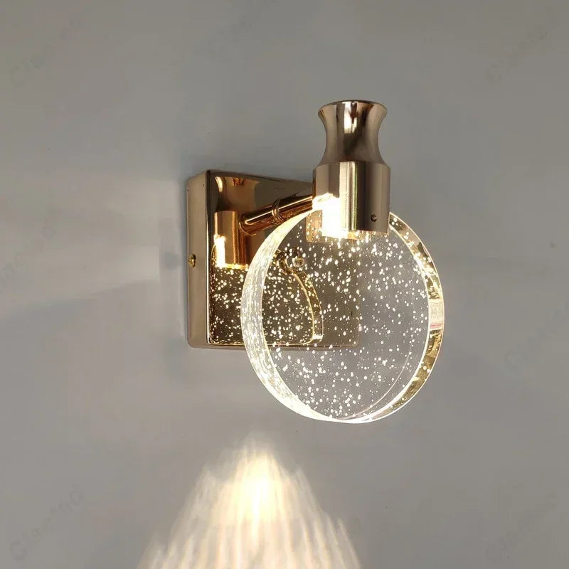 Modern Crystal LED Bathroom Wall Sconce