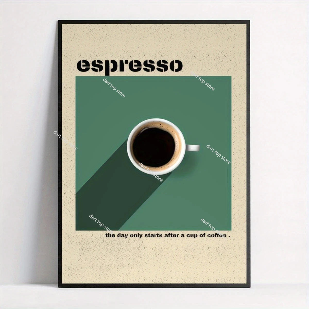 Coffee Lover Cartoon Animal Canvas Wall Art