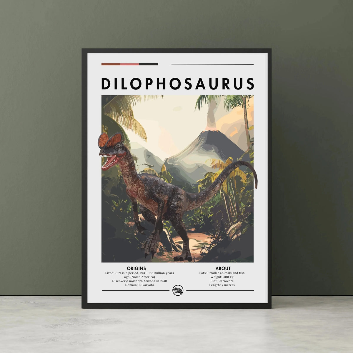 Dinosaur Spinosaurus Prehistoric Canvas Wall Art Poster