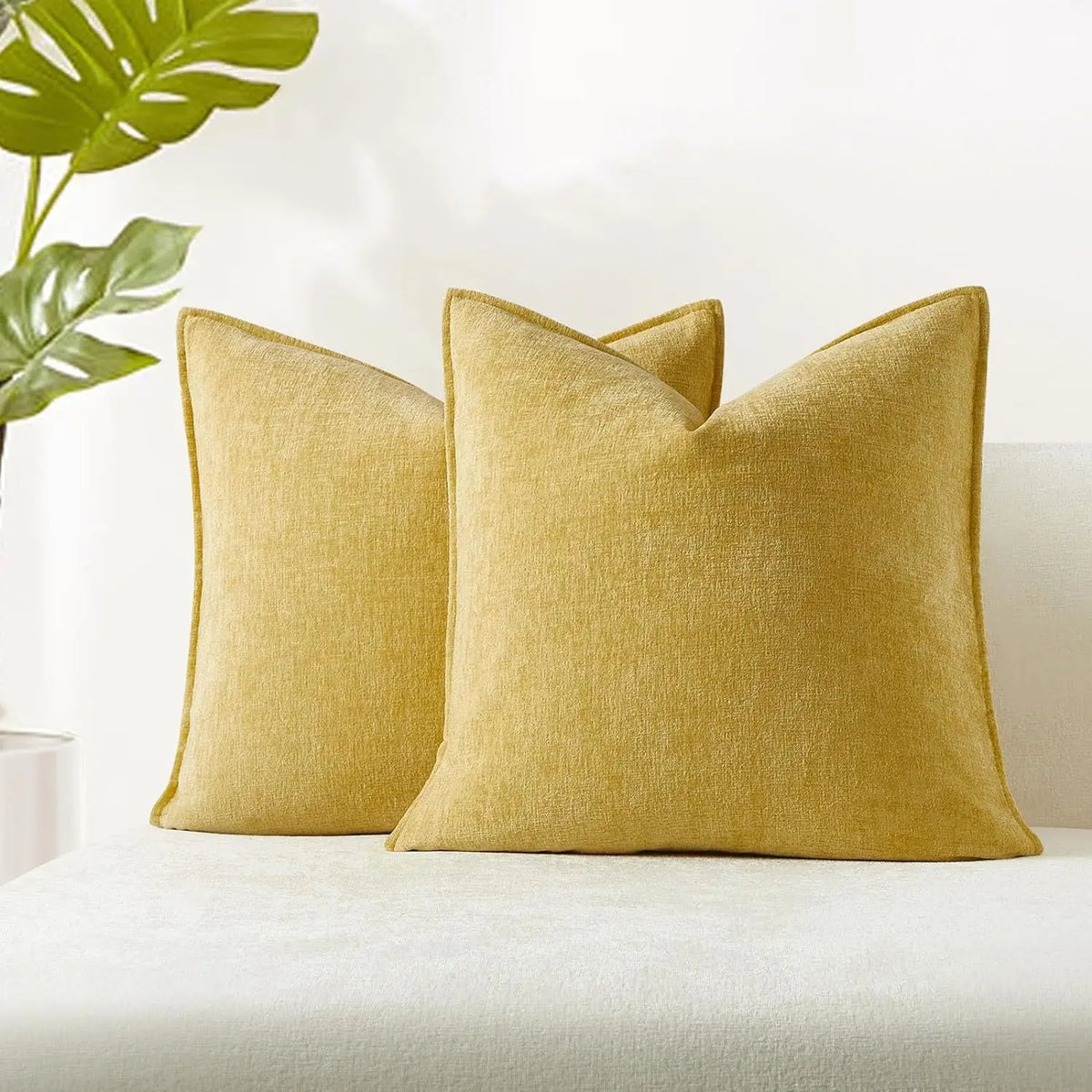 Solid Chenille Throw Pillow Cover