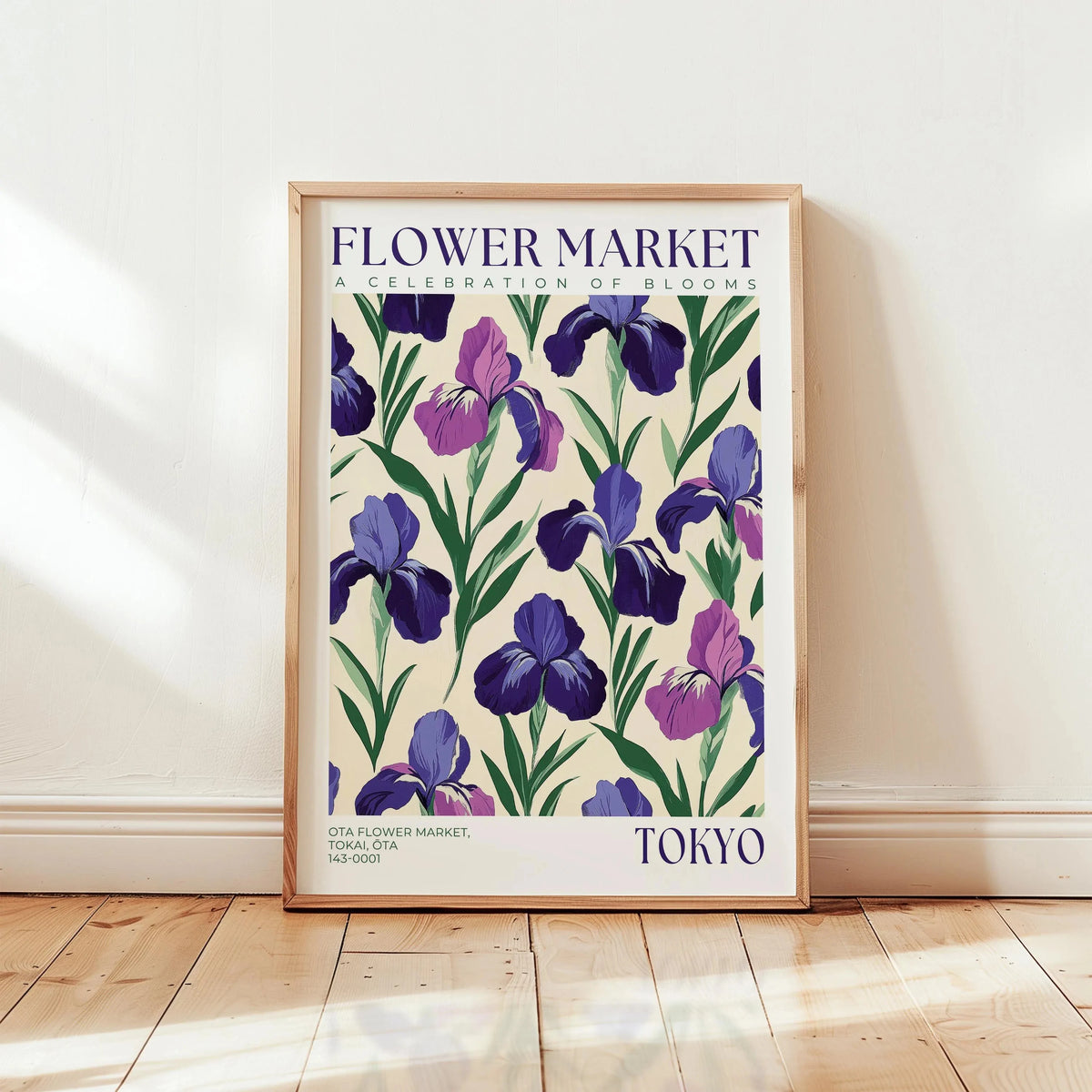 Nordic Floral Market Abstract Canvas Wall Art