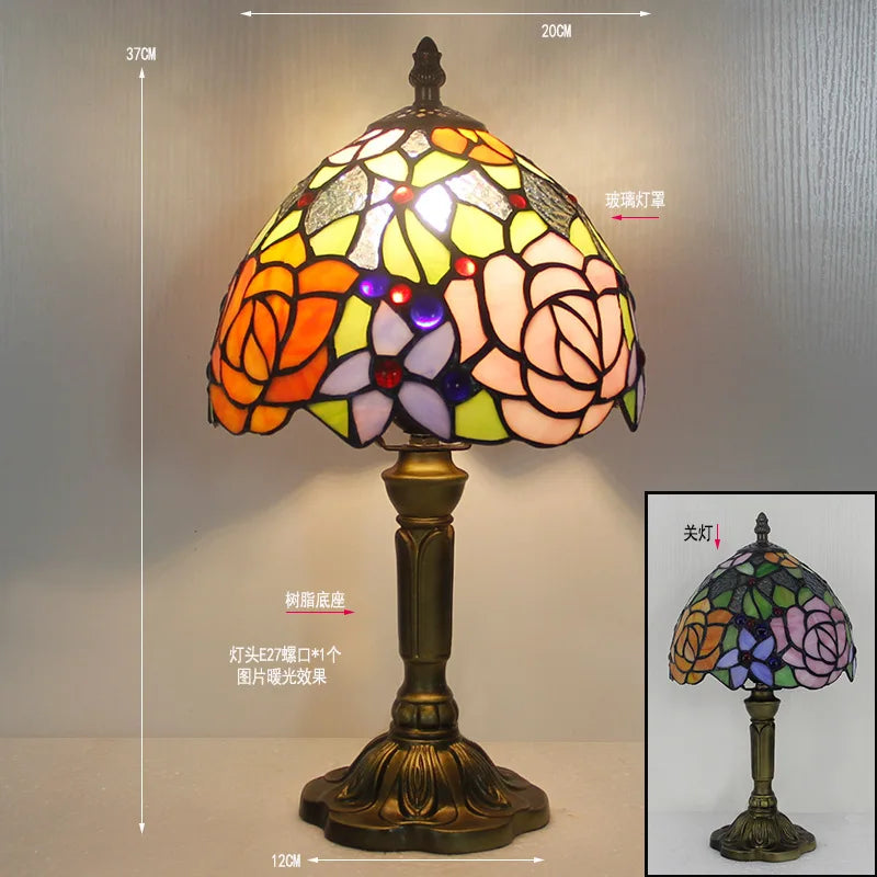 Tiffany Stained Glass Table Lamp