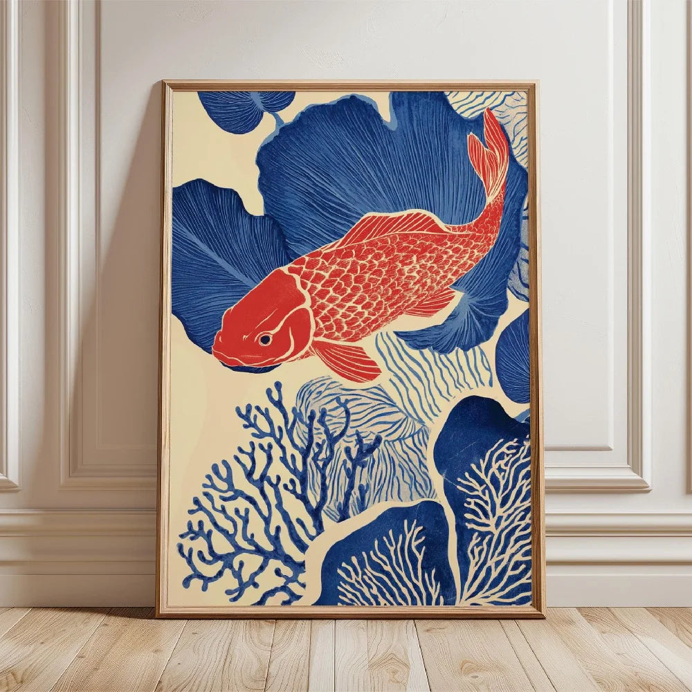 Japanese Koi Fish Zen Pond Canvas Wall Art