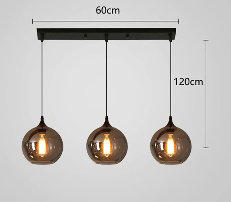 Glass Ring Multi Head Chandelier