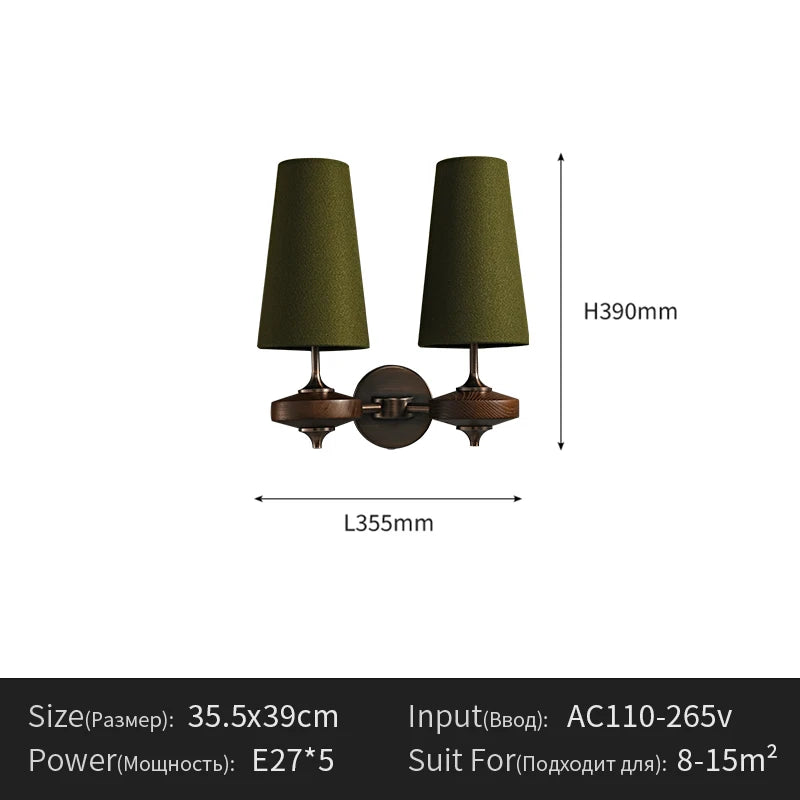 French Vintage Solid Wood Wall Sconce