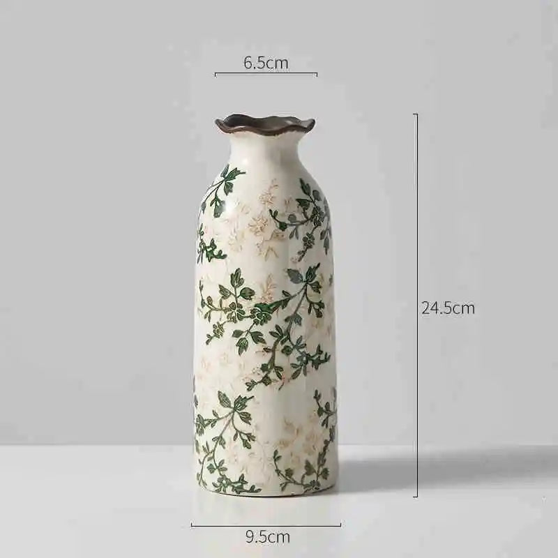 Crackle ceramic flower vase in multiple sizes for table décor