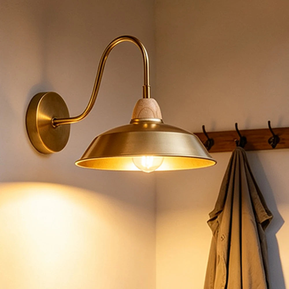 outdoor wall sconce, side profile showing mounting depth