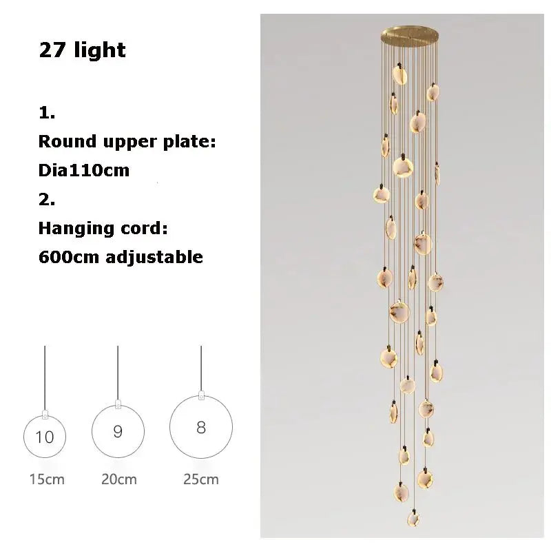 Marble Multi Rod Pendant Light