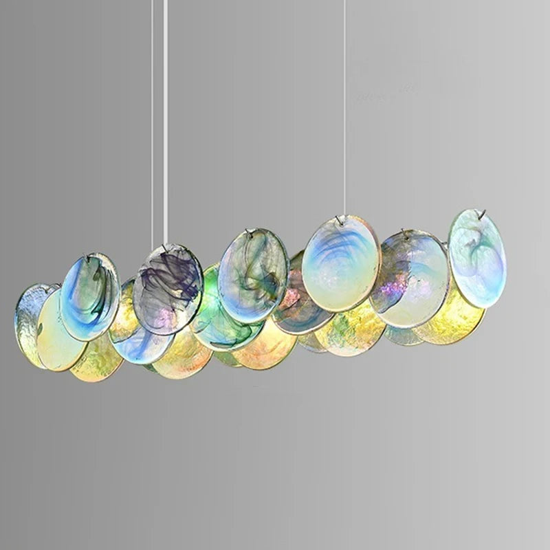 Pink Murano glass chandelier measuring 39.4 in (100 cm) wide