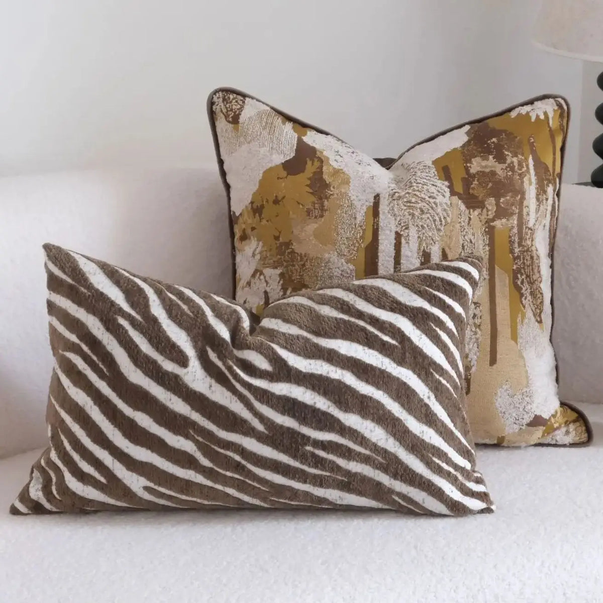 Abstract Brushstroke Throw Pillow Cover