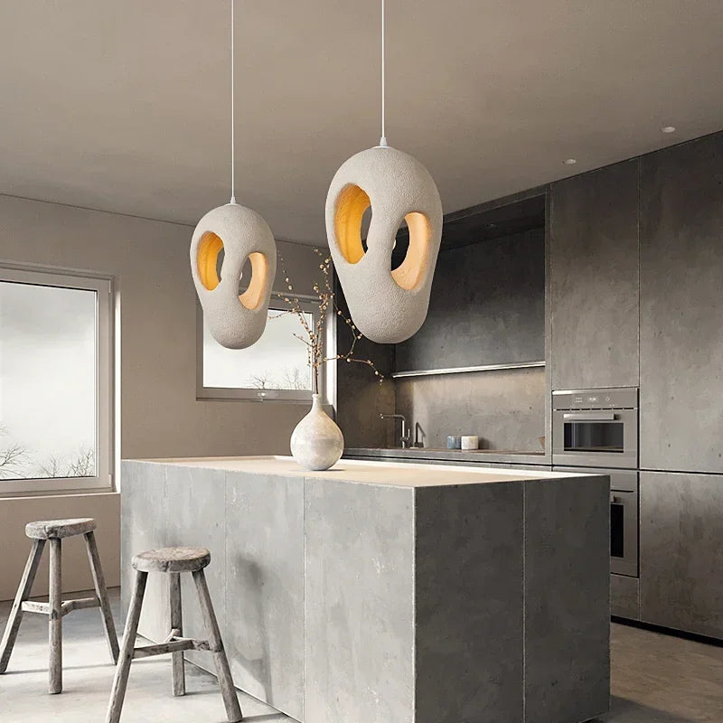 Japanese style resin chandelier in the 30 by 51 centimetre size