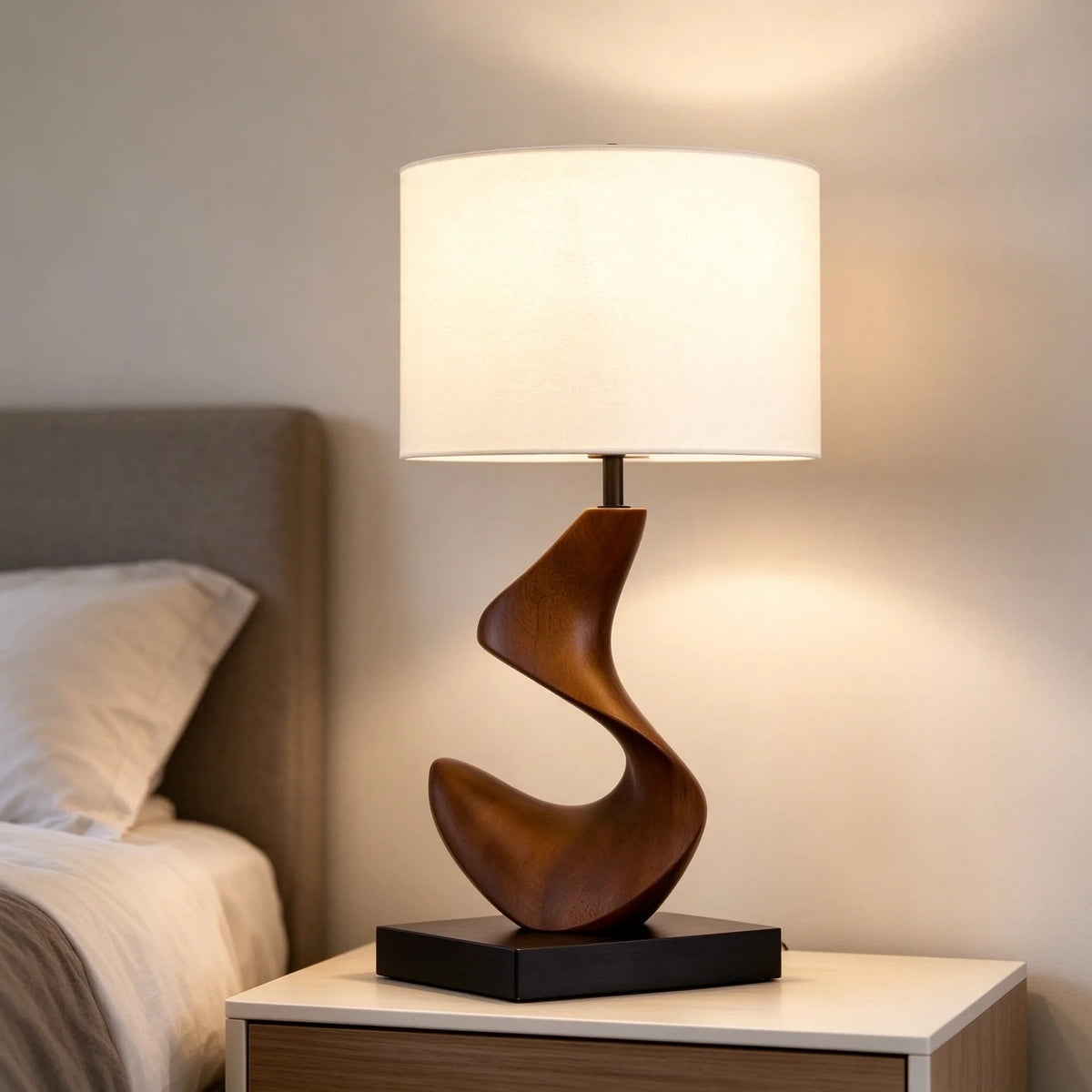Wabi Sabi Resin Table Lamps Bedroom Beside Light Fixture Living Room Decor Led Illumination Study Desk Lamp Indoor Lighting CE
