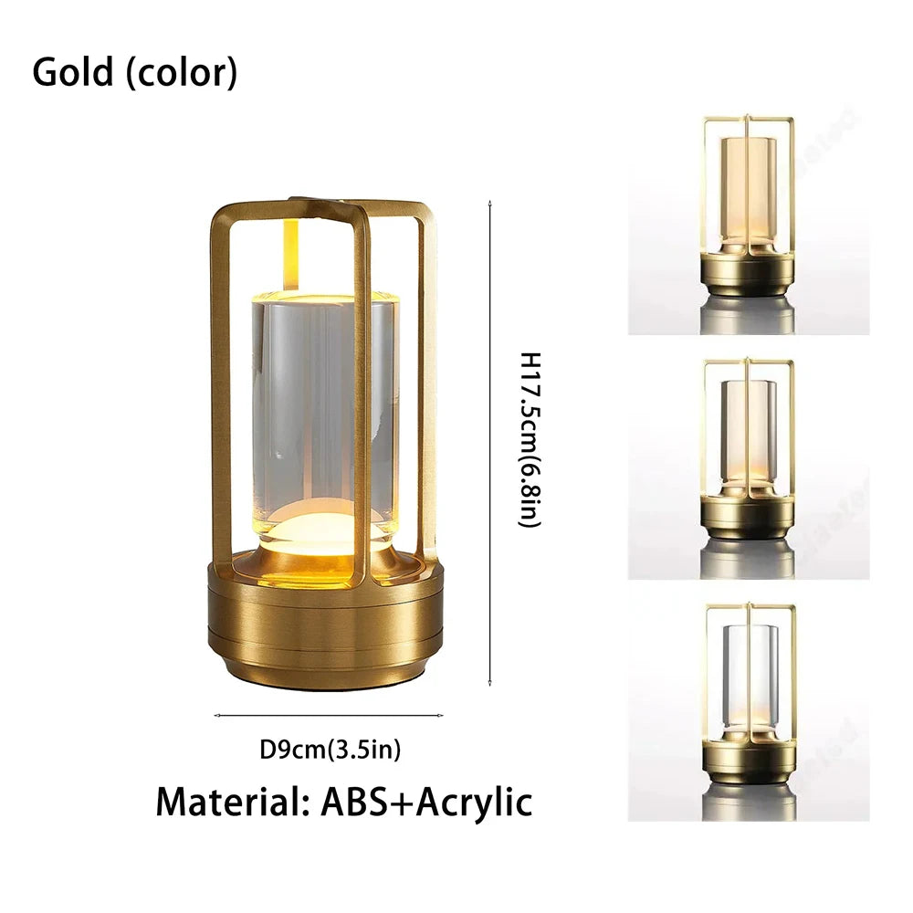 Rechargeable atmosphere lamp with soft diffused LED glow close-up
