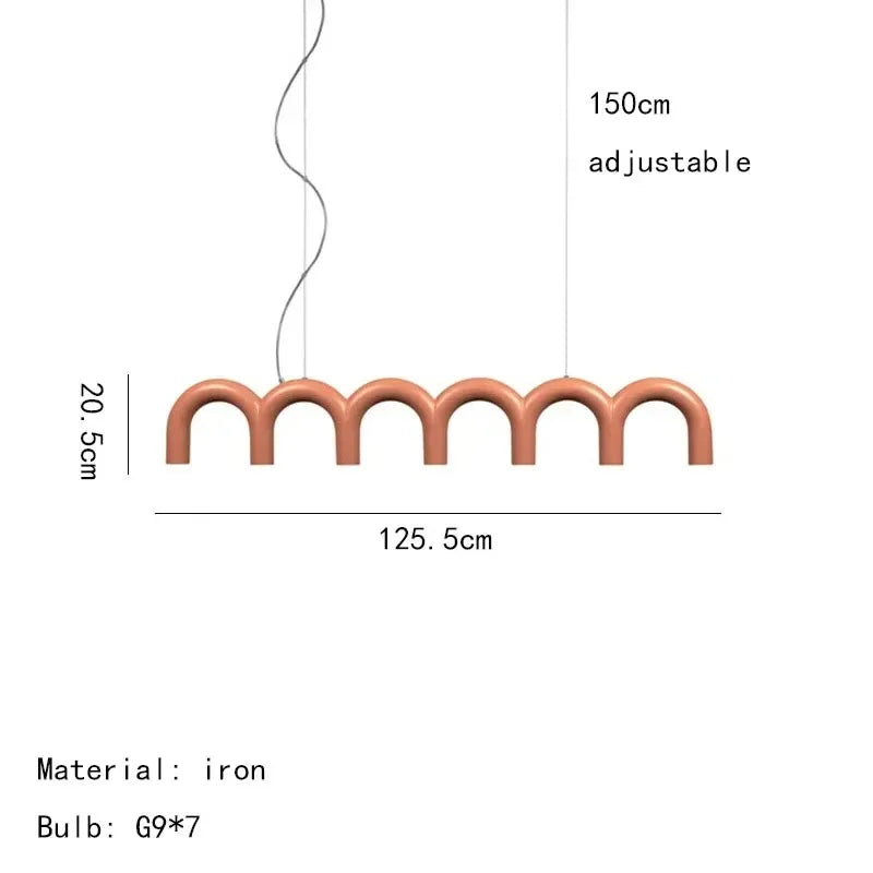White tube chandelier in the 60 centimetre circle configuration