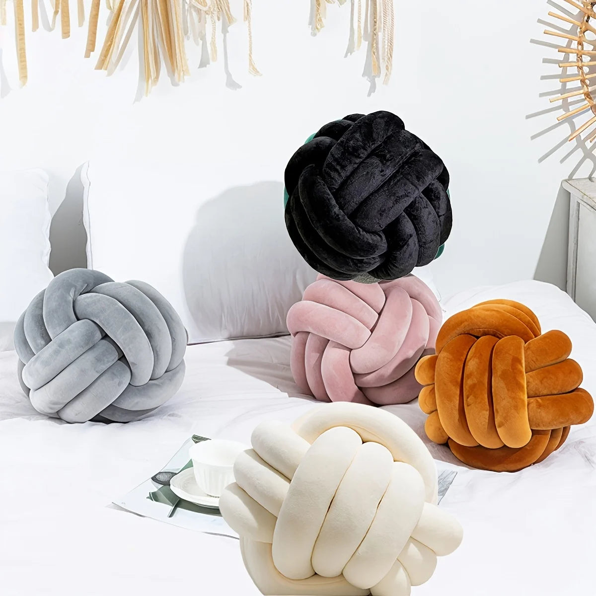 Knotted Ball Throw Pillow — detail