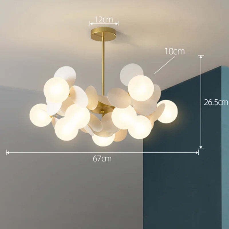 Single head glass pendant from the colourful branch chandelier range