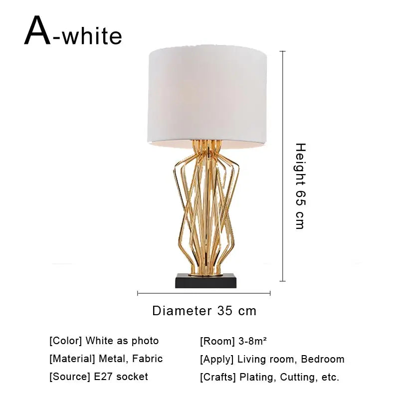 Nordic Fabric Shade Bedside Lamp