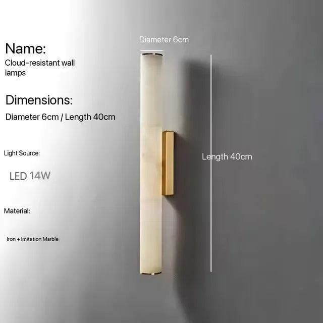 Copper Faux Marble Wall Sconce