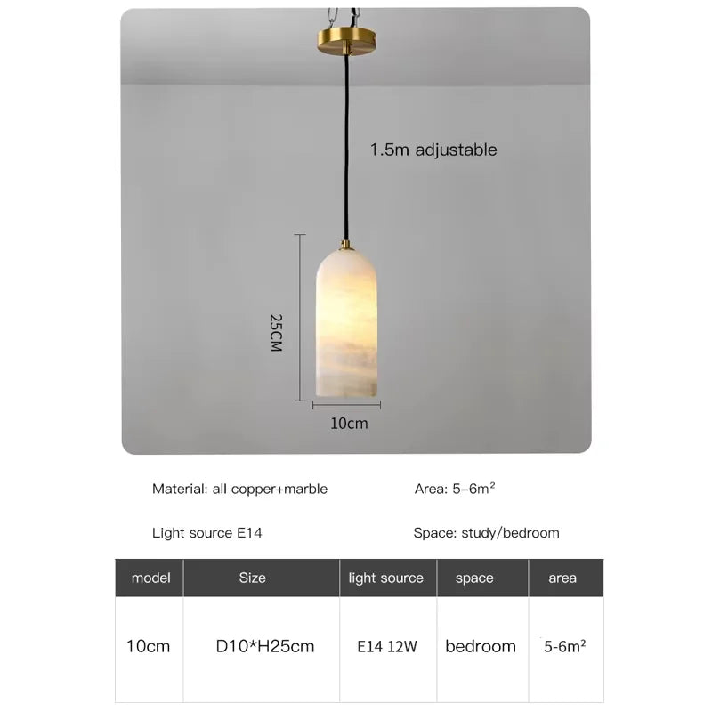 Solid stone chandelier shade on a plated metal fitting, assembly required