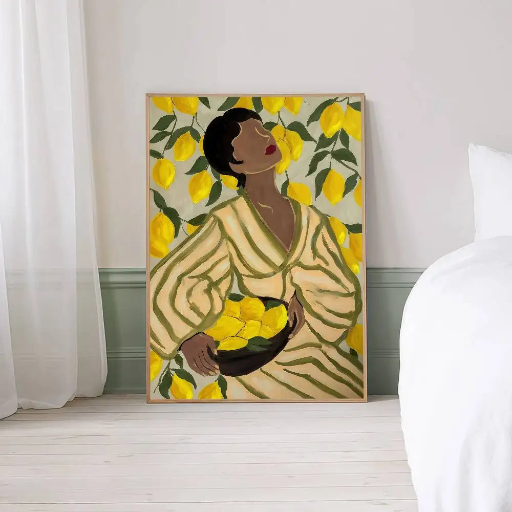 Abstract Line Art Curve Female Figure Canvas Wall Art