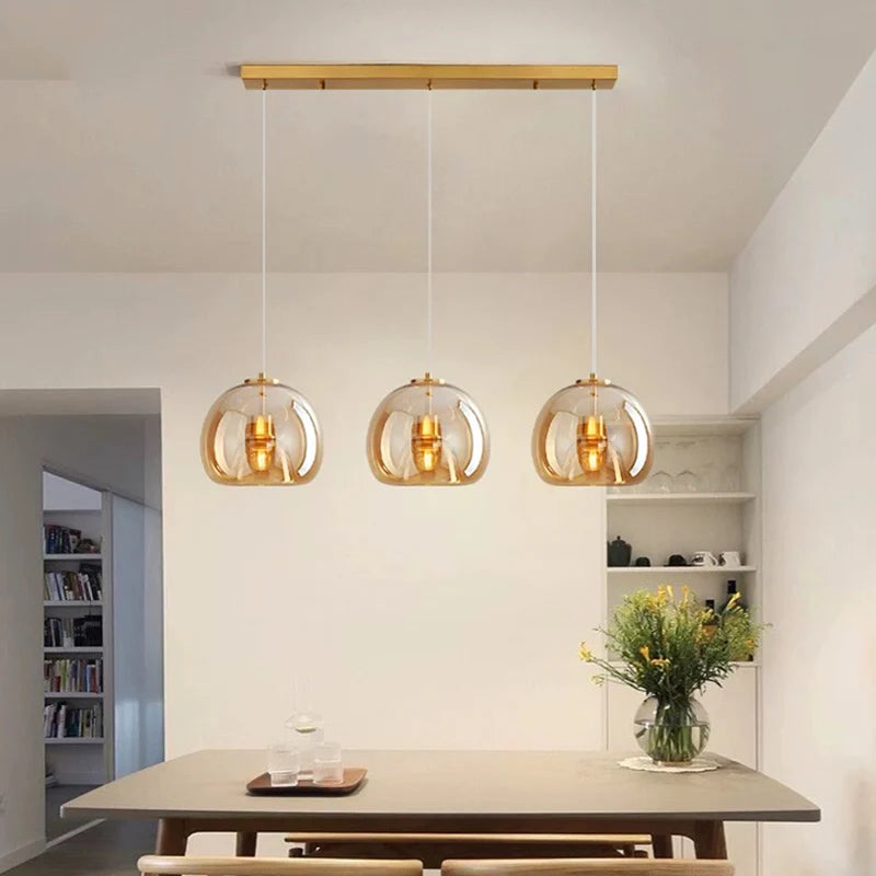 Iron Glass LED Pendant Light