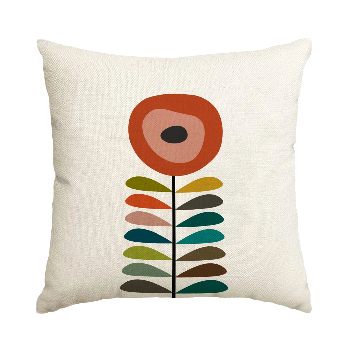 Bohemian Floral Throw Pillow Cover — styling detail