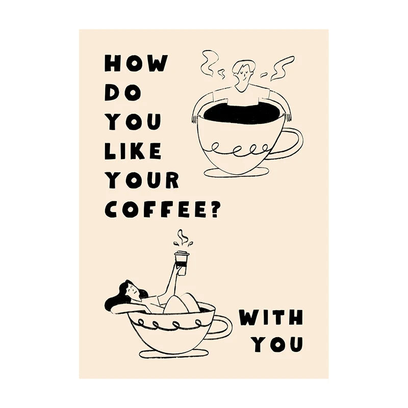 Coffee Diver Trendy Canvas Wall Art Print