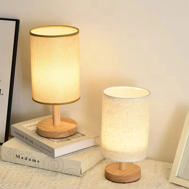 Dimmable USB fabric lamp yellow side profile showing lamp silhouette