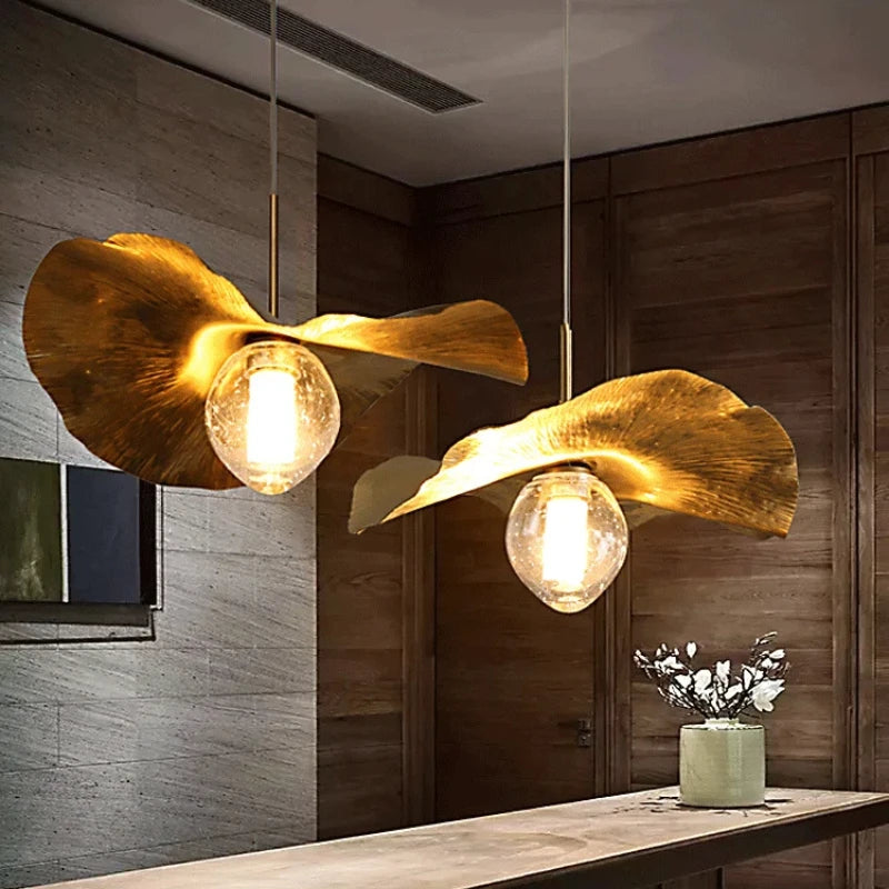 Hammered Brass Pendant Lamp