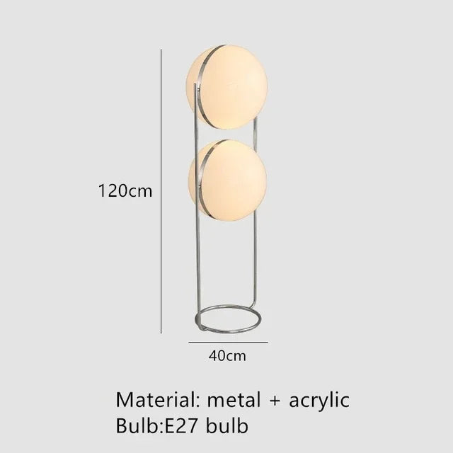 Chrome Acrylic Ball Floor Lamp